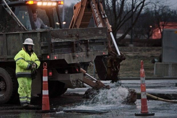 Water main break in Ballwin